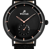 Westar Profile Leather Strap Black Dial Quartz 50246bbn603 Men's Watch