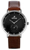 Westar Profile Leather Strap Black Dial Quartz 50246stn123 Men's Watch