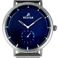 Westar Profile Stainless Steel Blue Dial Quartz 50247stn104 Men's Watch