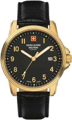 Swiss Alpine Military By Grovana Leader Black Dial Quartz 7011.1517 100m Men's Watch