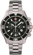 Swiss Alpine Military By Grovana Nautilus Chronograph Black Dial Quartz 7040.9137 100m Men's Watch