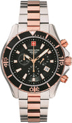 Swiss Alpine Military By Grovana Nautilus Chronograph Black Dial Quartz 7040.9157 100m Men's Watch