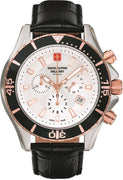 Swiss Alpine Military By Grovana Nautilus Chronograph White Dial Quartz 7040.9552 100m Men's Watch