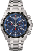 Swiss Alpine Military By Grovana Star Fighter Chronograph Blue Dial Quartz 7043.9135 100m Men's Watch