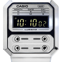 Casio Vintage Digital Stainless Steel Quartz A100we-7b A100we-7b Unisex Watch