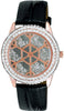 Adee Kaye Snowflakes Collection Crystal Accents Grey Dial Quartz Ak2115-lrg Women's Watch