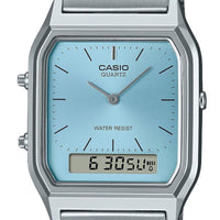 Casio Vintage Analog Digital Turquoise Blue Dial Quartz Aq-230a-2a1 Women's Watch
