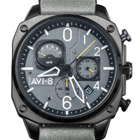 Avi-8 Hawker Hunter Retrograde Chronograph Sea Grey Dial Quartz Av-4052-03 Men's Watch