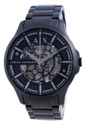 Armani Exchange Hampton Skeleton Stainless Steel Automatic Ax2418 Men's Watch