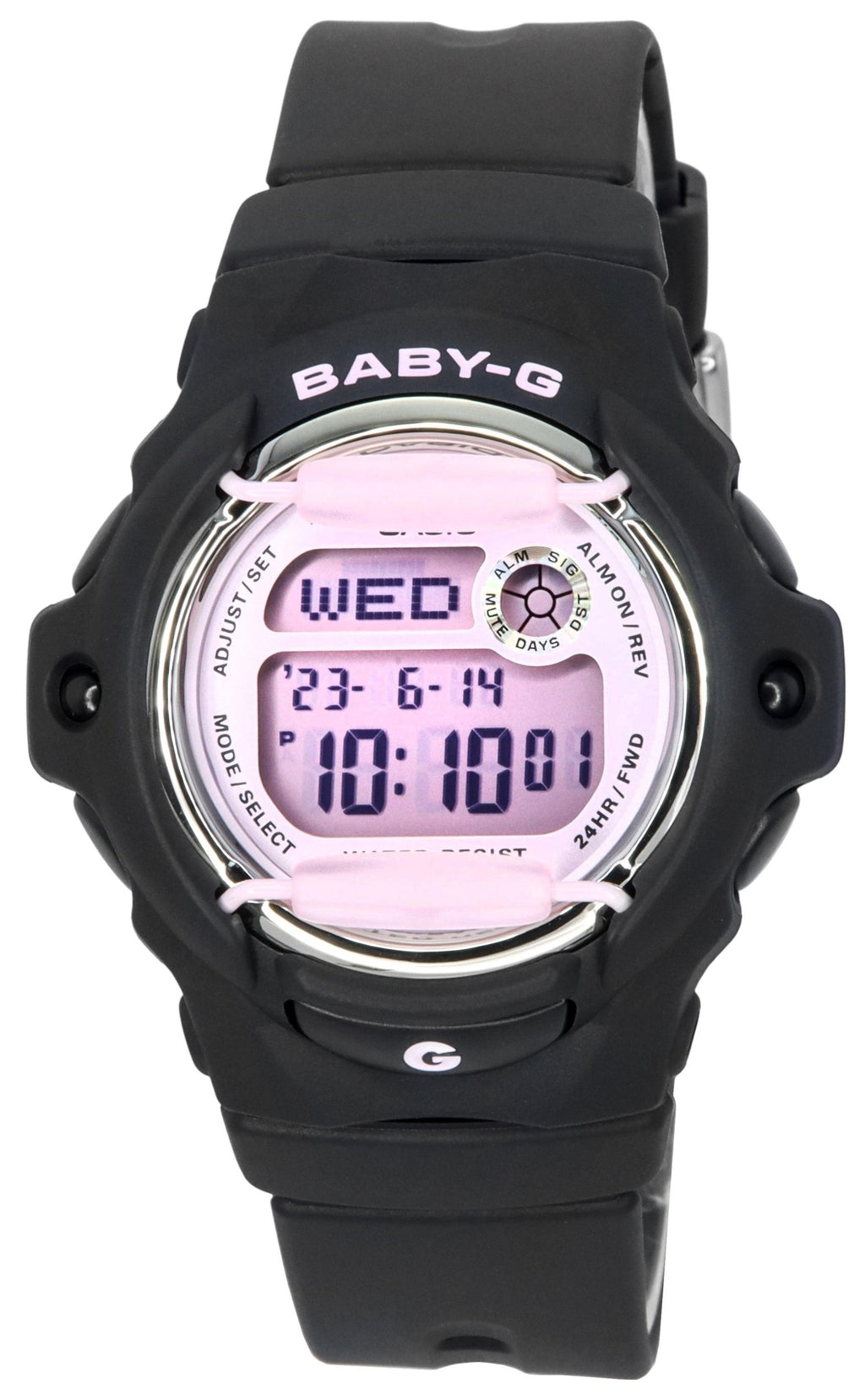 Casio Baby-g Digital Resin Strap Pink Dial Quartz Bg-169u-1c 200m Women's Watch