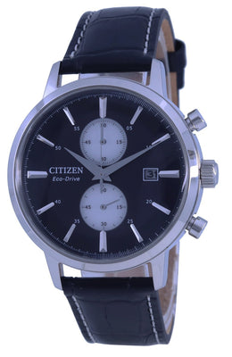 Citizen Classic Twin Eye Chronograph Leather Strap Eco-drive Ca7061-18e Men's Watch