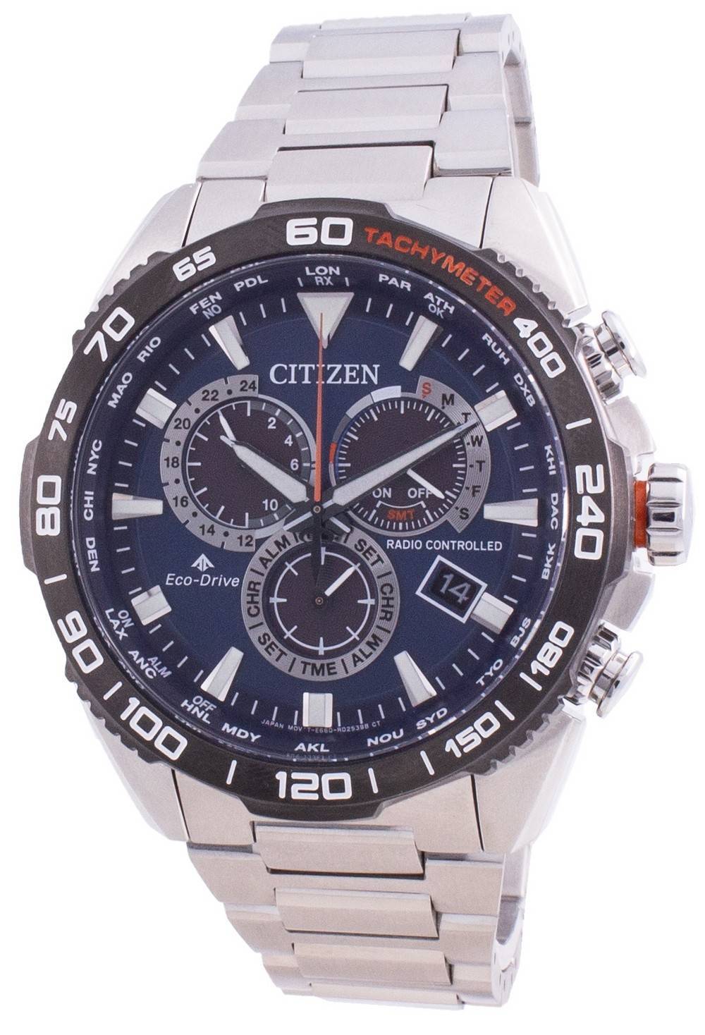 Citizen Promaster Radio Controlled World Time Eco-drive Cb5034-82l 200m Men's Watch