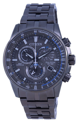 Citizen Pcat Black Dial Radio Controlled Chronograph Atomic Eco-drive Cb5887-55h 200m Men's Watch