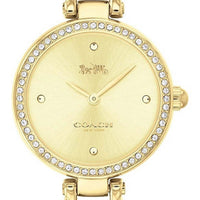 Coach Park Sig C Crystal Accents Gold Tone Stainless Steel Quartz 14503171 Women's Watch