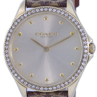 Coach Astor Crystal Accents Leather Strap Quartz 14503218 Women's Watch