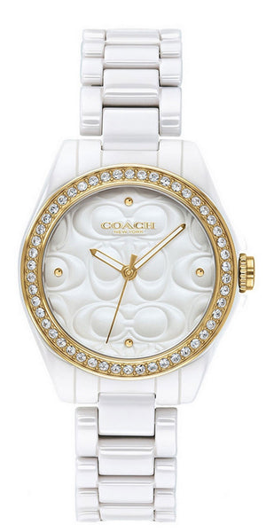 Coach Astor White Dial Crystal Accents Quartz 14503254 Women's Watch