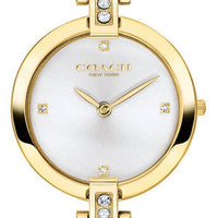 Coach Chrystie Gold Tone Stainless Steel Crystal Accents Quartz 14503318 Women's Watch