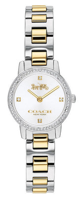 Coach Audrey White Dial Two Tone Stainless Steel Quartz 14503369 Women's Watch