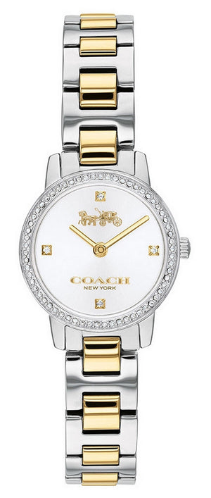 Coach Audrey White Dial Two Tone Stainless Steel Quartz 14503369 Women's Watch