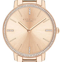 Coach Audrey Crystal Accents Rose Gold Tone Stainless Steel Quartz 14503479 Women's Watch