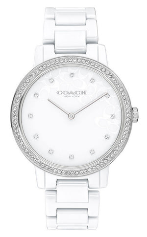 Coach Audrey Crystal Accents Ceramic Quartz 14503499 Women's Watch