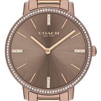 Coach Audrey Crystal Accents Two Tone Stainless Steel Quartz 14503502 Women's Watch