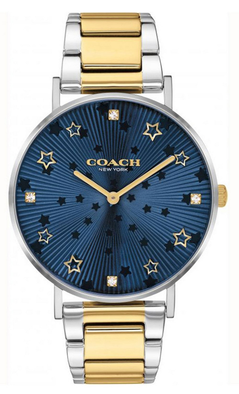 Coach Perry Blue Dial Two Tone Stainless Steel Quartz 14503523 Women's Watch