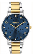 Coach Perry Blue Dial Two Tone Stainless Steel Quartz 14503523 Women's Watch