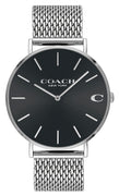 Coach Charles Black Dial Stainless Steel Quartz 14602144 Men's Watch