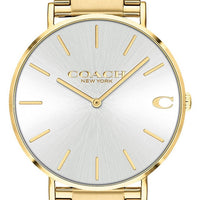 Coach Charles Silver Dial Gold Tone Stainless Steel Quartz 14602430 Men's Watch