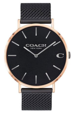 Coach Charles Black Dial Stainless Steel Quartz 14602470 Men's Watch