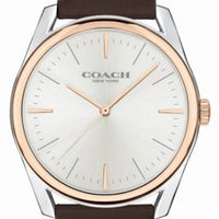 Coach Preston Silver Dial Leather Strap Quartz 14602482 Women's Watch