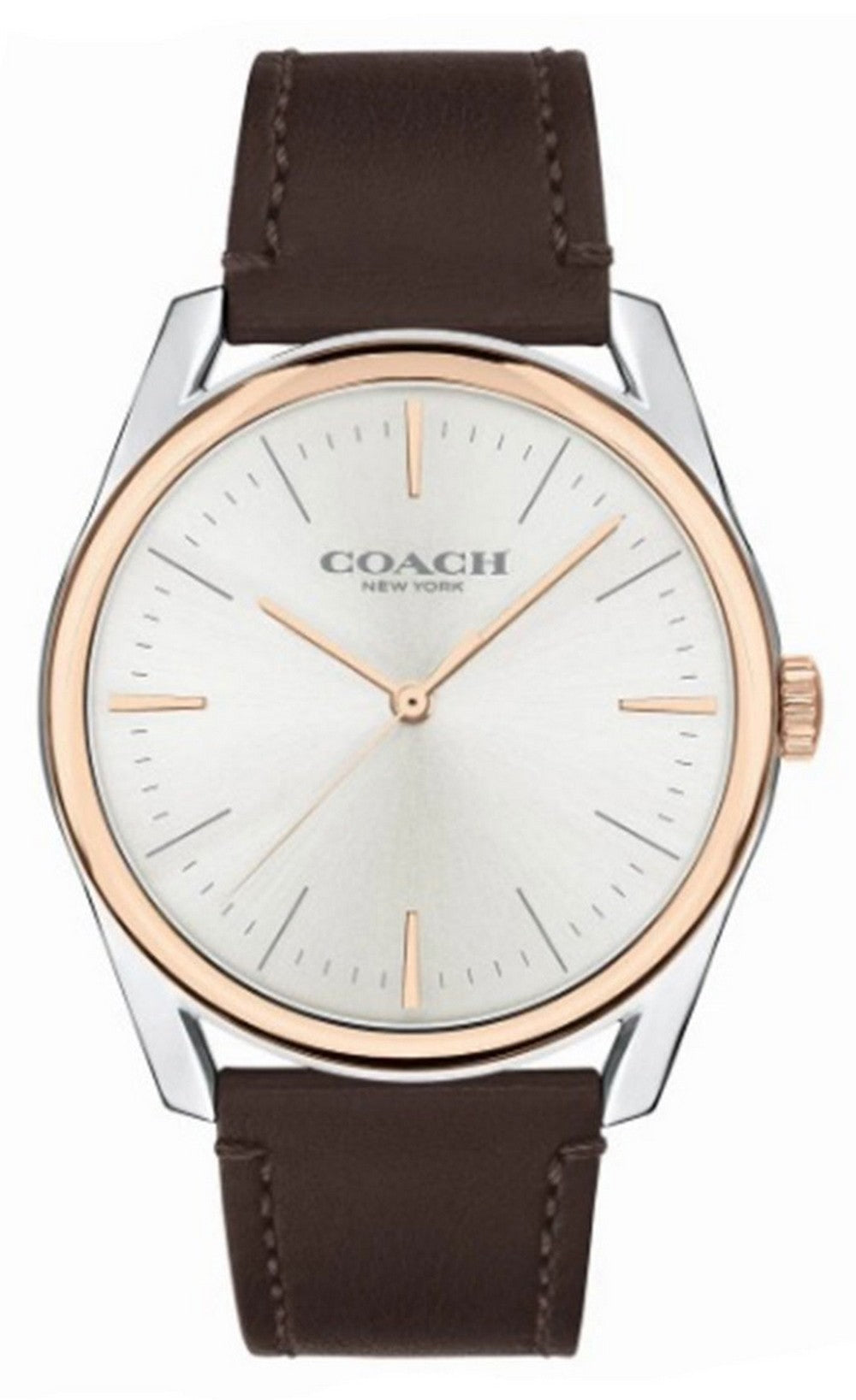 Coach Preston Silver Dial Leather Strap Quartz 14602482 Women's Watch