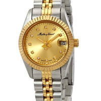 Mathey-tissot Mathy Ii Two Tone Stainless Steel Gold Dial Quartz D710bdi Women's Watch