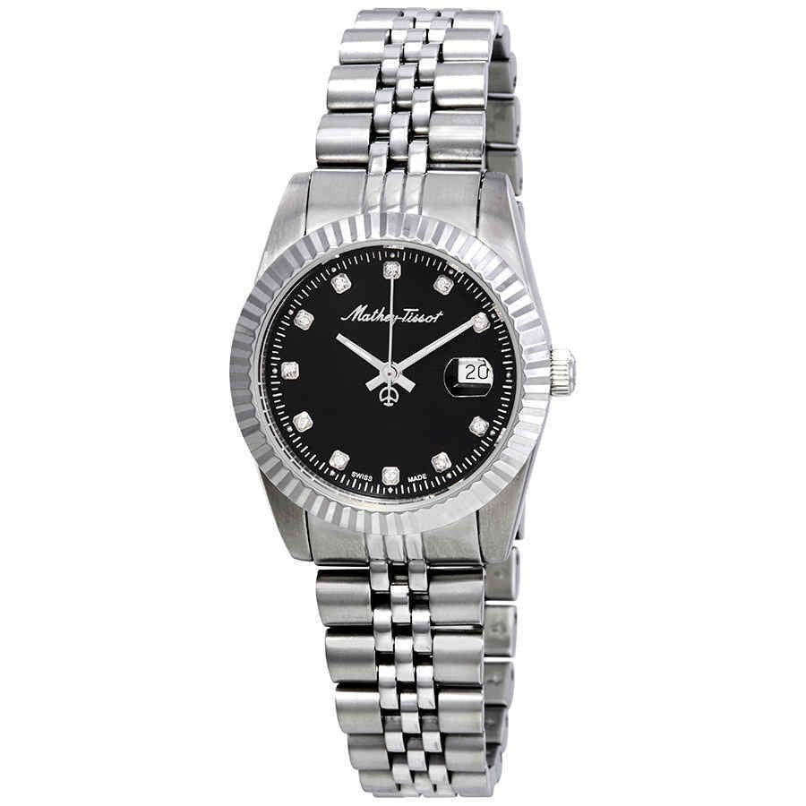 Mathey-tissot Mathy Iii Stainless Steel Black Dial Quartz D810an Women's Watch