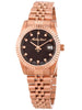 Mathey-tissot Mathy Iii Rose Gold Tone Stainless Steel Brown Dial Quartz D810prm Women's Watch