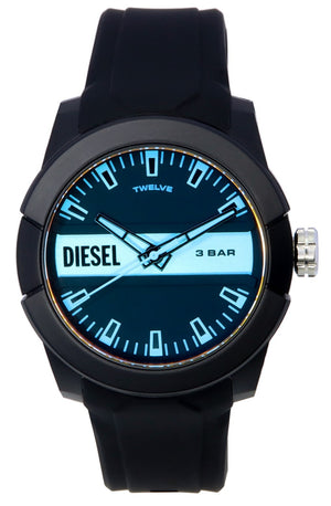 Diesel Double Up Silicone Strap Multicolour Dial Quartz Dz1982 Men's Watch