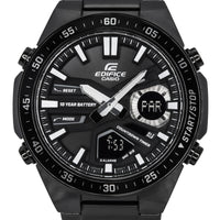 Casio Edifice Analog Digital Stainless Steel Black Dial Quartz Efv-c110dc-1a 100m Men's Watch