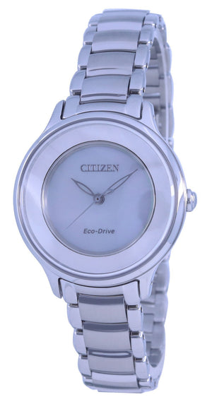 Citizen Silver Dial Stainless Steel Eco-drive Em0380-57d Women's Watch