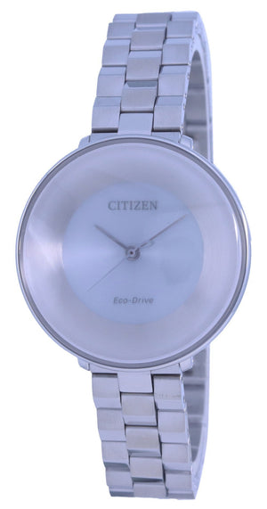 Citizen Silver Dial Stainless Steel Eco-drive Em0600-87a Women's Watch