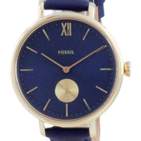 Fossil Kalya Blue Dial Leather Quartz Es5042 Women's Watch