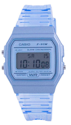 Casio Youth Blue Resin Digital F-91ws-2 F91ws-2 Unisex Watch