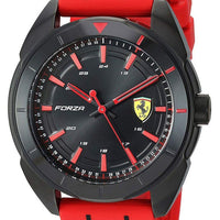 Ferrari Scuderia Forza Black Dial Silicon Band Quartz 0830544 Men's Watch