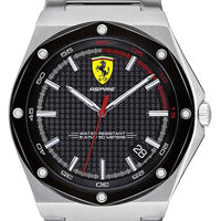 Ferrari Scuderia Aspire Black Dial Stainless Steel Quartz 0830666 Men's Watch