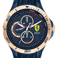 Ferrari Scuderia Pista Blue Dial Silicon Strap Quartz 0830724 Men's Watch