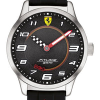 Ferrari Scuderia Pitlane Black Dial Silicon Band Quartz 0860012 Unisex Watch