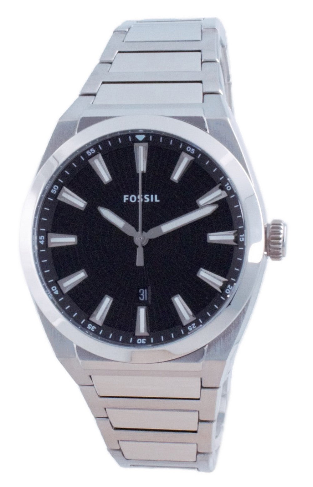 Fossil Everett Black Dial Stainless Steel Quartz Fs5821 Men's Watch