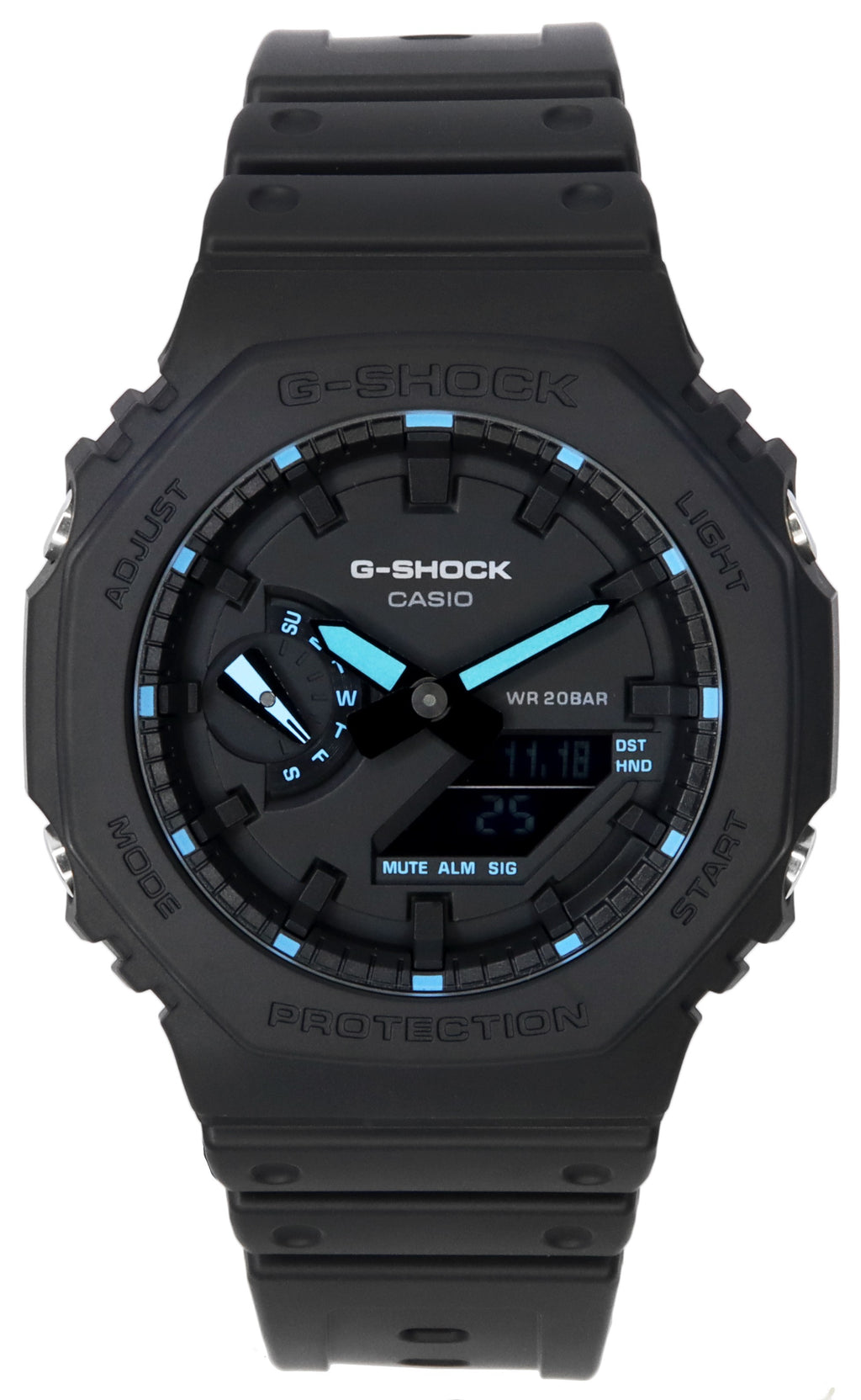 Casio G-shock Neon Accent Analog Digital Quartz Ga-2100-1a2 Ga2100-1a2 200m Men's Watch