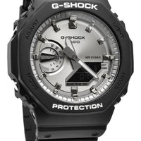Casio G-shock Analog Digital Black And Silver Color Resin Strap Quartz Ga-2100sb-1a 200m Men's Watch