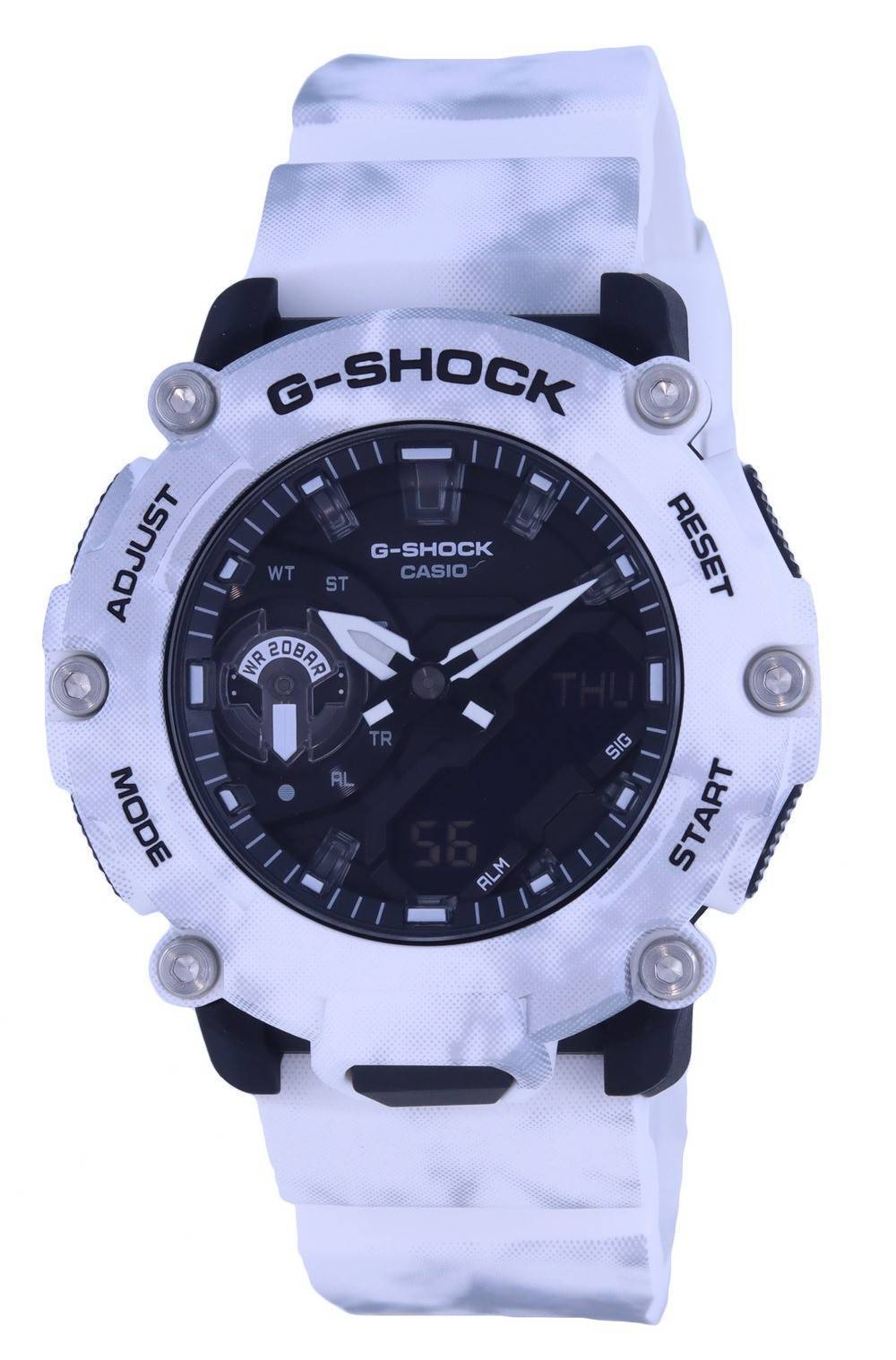 Casio G-shock Grunge Snow Camouflage Analog Digital Quartz Ga-2200gc-7a Ga2200gc-7 200m Men's Watch